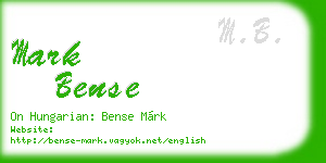 mark bense business card