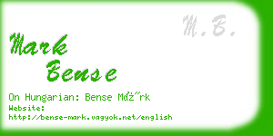 mark bense business card